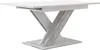 A white and gray extendable dining table with a modern design. Anteprima dell’immagine prodotto