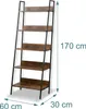 Scaffale da terra Relaxdays, moderno scaffale a scala con 5 Anteprima dell’immagine prodotto 4