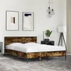 The Living Store Bettgestell Räuchereiche 140x200 cm Produktbild-Vorschau 4