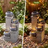 COSTWAY 4-stufiger Springbrunnen, Gartenbrunnen mit LED Produktbild-Vorschau 8