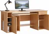 PC-Tisch Buche Schreibtisch Bürotisch Druckerfach Produktbild-Vorschau 3