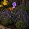 LED Solar Gartenstecker Glühbirne mit Schmetterling - 5 Produktbild-Vorschau 1