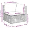 11-tlg. Garten-Sofagarnitur mit Kissen Grau Poly Rattan Produktbild-Vorschau 11