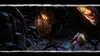 A character from the video game God of War is shown in a dark, cave-like environment with glowing orbs in the background. Produktbild-Vorschau