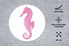 MuchoWow® Mauspad Mousepad Seepferdchen - Rosa - Aquarell Produktbild-Vorschau 2