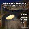 HOFTRONIC - Set de 8 mini spots encastrés LED 3W 2700K IP65 Voir les images du produit 6