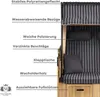 Strandkorb Ostsee 2-Sitzer 120cm breit in beige grau weiß Produktbild-Vorschau 5