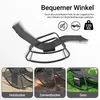 A rocking lounge chair shown in various settings and with feature callouts. Podgląd zdjęcia produktu