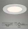 LED Einbauleuchte Ultraflach 3er Set chrom-matt 6W IP44 Produktbild-Vorschau 5