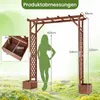 COSTWAY Rosenbogen mit 2 Blumenkästen, Gartenbogen 208 x 55 Produktbild-Vorschau 3