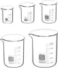 QWORK® Glas Becherglas Set 25ml-500ml, Abgestuftes Produktbild-Vorschau 7
