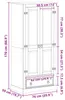 Armadio vidaXL bianco 76 x 50 x 170 cm in legno massello di Anteprima dell’immagine prodotto 8