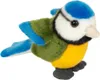 A plush toy bird, resembling a blue tit, is shown against a white background. Náhled obrázku produktu