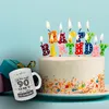Witziger Glas Tasse für den 90. Geburtstag mit Motiv: Produktbild-Vorschau 3