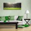 Wallario Premium Leinwandbild Fußballstadion Mittellinie in Produktbild-Vorschau 2