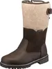 A single brown winter boot with a beige felt upper, shown against a white background. Anteprima dell’immagine prodotto
