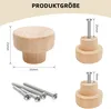 15 Stück Möbelknöpfe Holz, Holzknöpfe Kommode, Knauf Ho-lz Produktbild-Vorschau 2