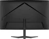 The back of a black computer monitor on a black background. Produktbild-Vorschau
