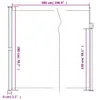 vidaXL Tenda laterale estensibile antracite 200x500 cm Anteprima dell’immagine prodotto 8