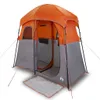 vidaXL Tenda da doccia 2 persone Grigio e arancione Anteprima dell’immagine prodotto 1