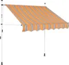 vidaXL Tenda da sole retrattile a mano 200 cm a righe Anteprima dell’immagine prodotto 12