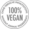 A circular seal with text indicating "100% VEGAN" and "WITHOUT ANIMAL INGREDIENTS" in English and German. Náhľad obrázku produktu