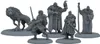A group of miniature figures, including a wolf and several human characters, are displayed on a white background. Produktbild-Vorschau