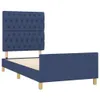 Bettgestell mit Kopfteil Blau 100x200 cm Stoff , Klassische Produktbild-Vorschau 2