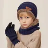 Kinder Wintermütze & Schal Set, warme Strick-Beanie mit Produktbild-Vorschau 3