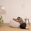 Pouf sacco in velluto a coste BANANAIR 120 x 100 cm beige Anteprima dell’immagine prodotto 6