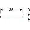 A diagram showing dimensions for a product, with numbers indicating measurements. Anteprima dell’immagine prodotto