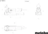 Technical drawing with dimensions of a Metabo Lackfräse LF 850 S. Anteprima dell’immagine prodotto