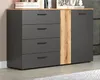 Sideboard "Avila" Kommode in grau mit Evoke Eiche 139 x 86 Produktbild-Vorschau 1