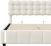 UnboxG Polsterbett 140x190 cm, Stauraumbett aus Samt – Produktbild-Vorschau 13