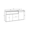 Sideboard, Highboard, 150x35x75cm, 3 Türen, Elektrokamin. Produktbild-Vorschau 4
