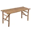 vidaXL Banc de jardin pliable avec support 118 cm bambou Voir les images du produit 1