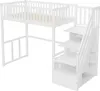 Lit mezzanine 90 x 200 cm avec échelle de rangement Voir les images du produit 9
