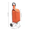 A shopping cart with dimensions indicated by text and lines. Produktbild-Vorschau