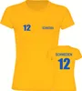 multifanshop Damen T-Shirt - Schweden - Trikot Nummer 12, Produktbild-Vorschau 1