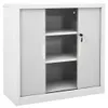 vidaXL Šatní skříň s posuvnými dveřmi šedá 90x40x90 cm Náhled obrázku produktu 4