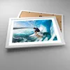 Gerahmtes Poster - Weißer Rahmen - Surfen Surfer Ozean Produktbild-Vorschau 3