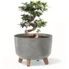 Blumentopf mit Füßen Pflanzkübel D 29 cm hell Grau Produktbild-Vorschau 1