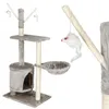 Springos® Kratzbaum Aussichtsplattform Spielmäuschen Produktbild-Vorschau 7