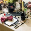 Besteck-Set 30-teilig, Edelstahl, schwarze Griffe, rustikal Produktbild-Vorschau