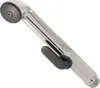 A chrome-plated hand shower head with a gray trigger handle, isolated on a white background. Podgląd zdjęcia produktu