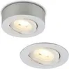 Two white LED spotlights are shown against a white background. Produktbild-Vorschau