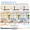 Sofucor Deckenventilator, klassisch, 132 cm, Walnussflügel, Produktbild-Vorschau 7