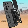 An exploded view of a black smartphone case with various components labeled. Produktbild-Vorschau