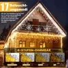 Lichtervorhang Aussen Warmweiß 1200LEDs Eisregen Produktbild-Vorschau 2