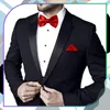 Pánský motýlek červený nastavitelný motýlek elegantní Náhled obrázku produktu 2